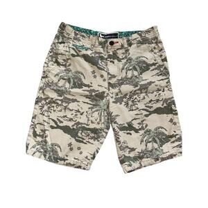 Modern Amusement Mens walk‎ casual shorts 31 Palm camouflage khaki camo